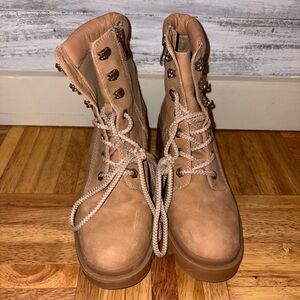 Madden Girl Tan Combat Boots